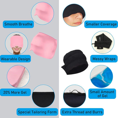 Cooling Headache & Migraine Relief Cap – Hot & Cold Therapy