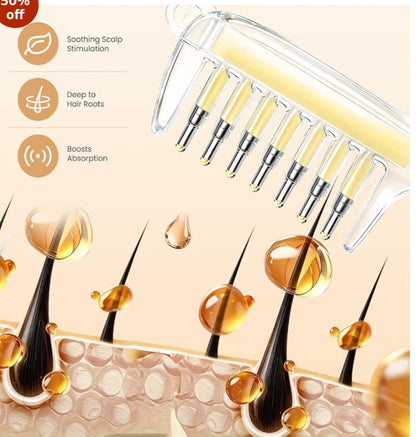 2-in-1 Hair Oil Dispenser Comb | Scalp Oil Applicator